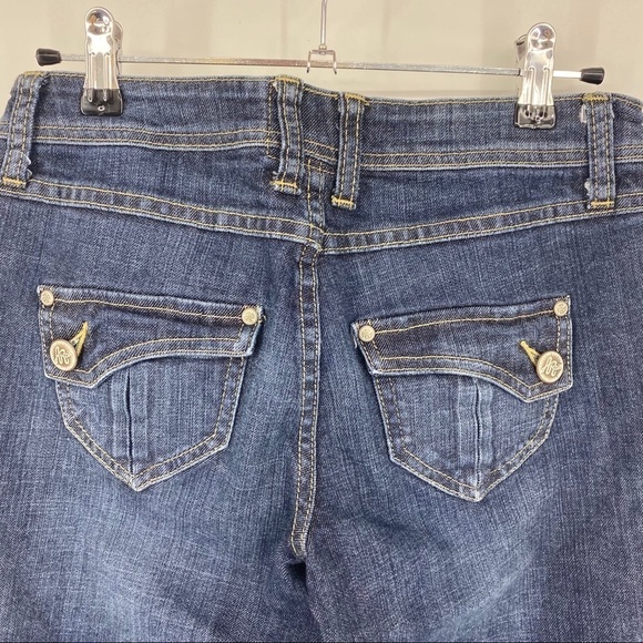 American Rag Dark Wash Button Flap Skinny Jeans Size 3 - Picture 2 of 5